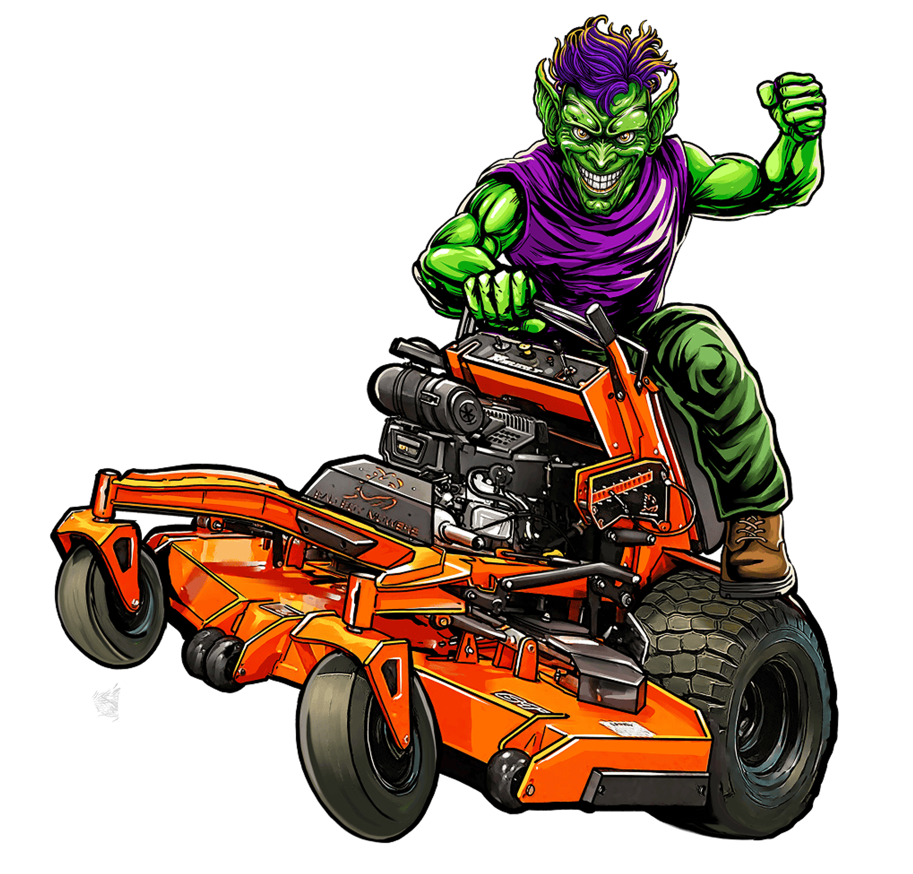 Lawn Goblin lawn care mascot