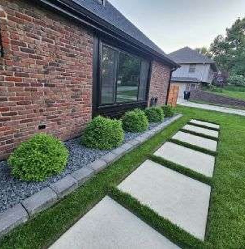 residential lawn stripes